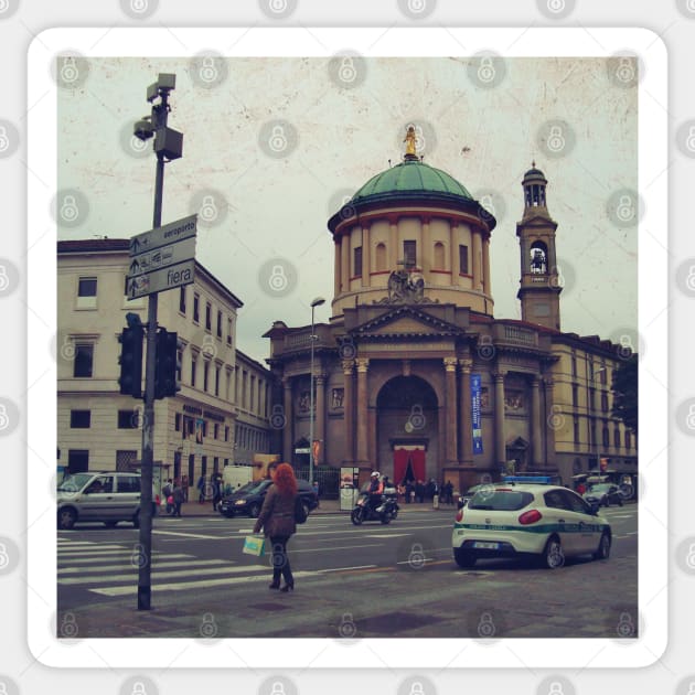 Italy sightseeing trip photography from city scape Milano Bergamo Lecco Sticker by BoogieCreates